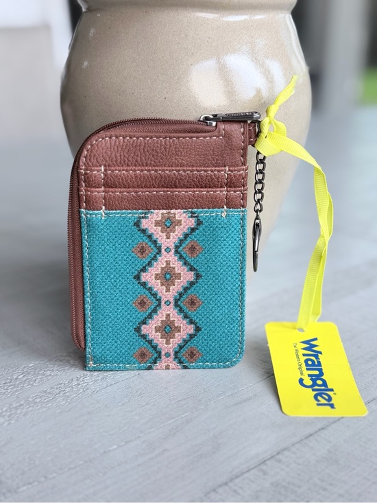 Wrangler Handbags - Wrangler Card Holder Wallet Keychain Coin Purse Dark Turquoise NWT